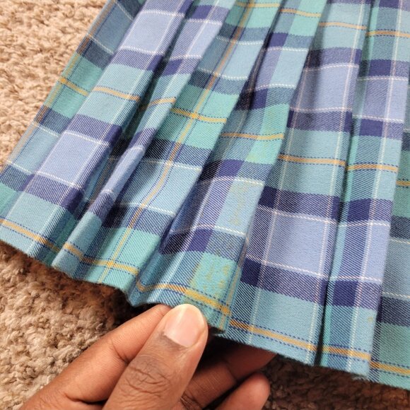 Lilly Pulitzer Skirt Womens 4 Tartan Blue Pleated Mini Preppy Academia Mark* - Picture 6 of 7